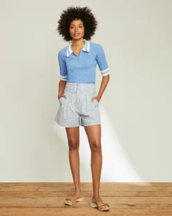 Veronica Beard Jorja Half Zip Polo