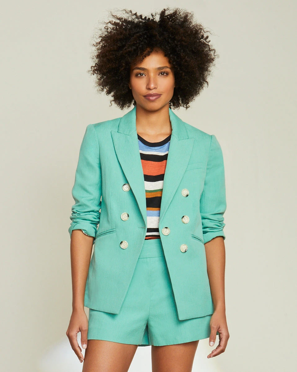 Veronica Beard Emsley Cotton-Linen Jacket Veronica Beard Emsley Cotton-Linen Jacket