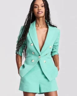 Veronica Beard Emsley Cotton-Linen Jacket