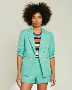 Veronica Beard Kimm Cotton-Linen Short New Arrivals