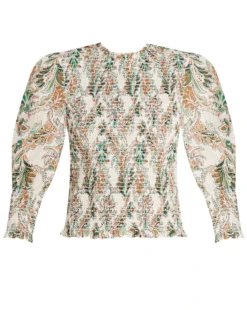 Veronica Beard New Arrivals Kali Floral Smocked Top