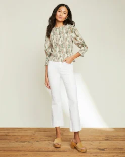 Veronica Beard New Arrivals Kali Floral Smocked Top