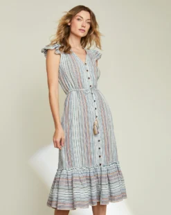 Veronica Beard New Arrivals Tinzia Striped Dress