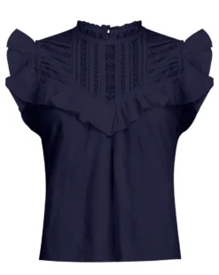 Veronica Beard Tamsyn Ruffled Top New Arrivals
