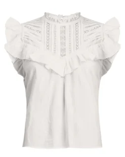 Veronica Beard Tamsyn Ruffled Top New Arrivals