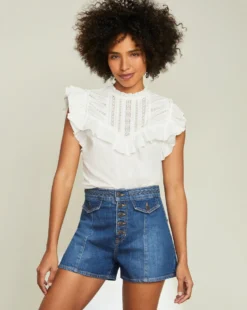 Veronica Beard Tamsyn Ruffled Top New Arrivals