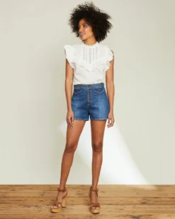 Veronica Beard Tamsyn Ruffled Top New Arrivals