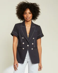 Veronica Beard New Arrivals Hastings Short-Sleeve Dickey Jacket