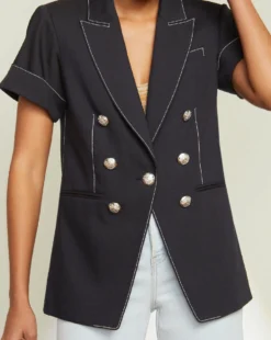 Veronica Beard New Arrivals Hastings Short-Sleeve Dickey Jacket