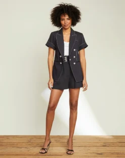 Veronica Beard New Arrivals Alicia Linen Short