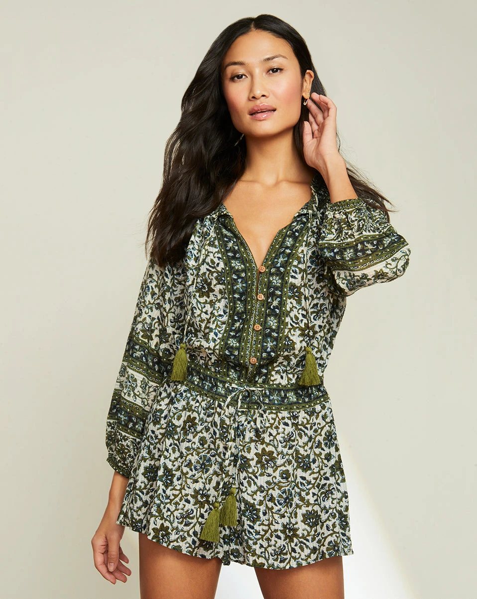Veronica Beard Mariah Boho-Floral Romper New Arrivals Veronica Beard Mariah Boho-Floral Romper New Arrivals