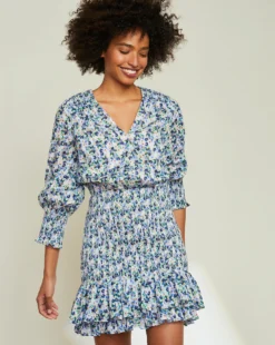 Veronica Beard Darrah Smocked Dress New Arrivals