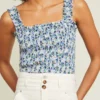 Veronica Beard New Arrivals Averie Smocked Tank 2 Veronica Beard New Arrivals Averie Smocked Tank