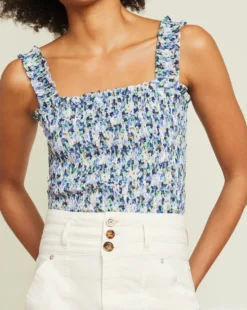 Veronica Beard New Arrivals Averie Smocked Tank