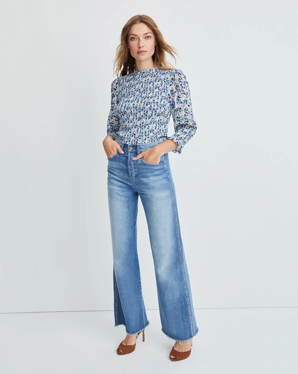 Veronica Beard Kali Smocked Top Veronica Beard Kali Smocked Top