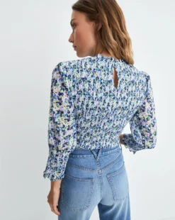 Veronica Beard Kali Smocked Top