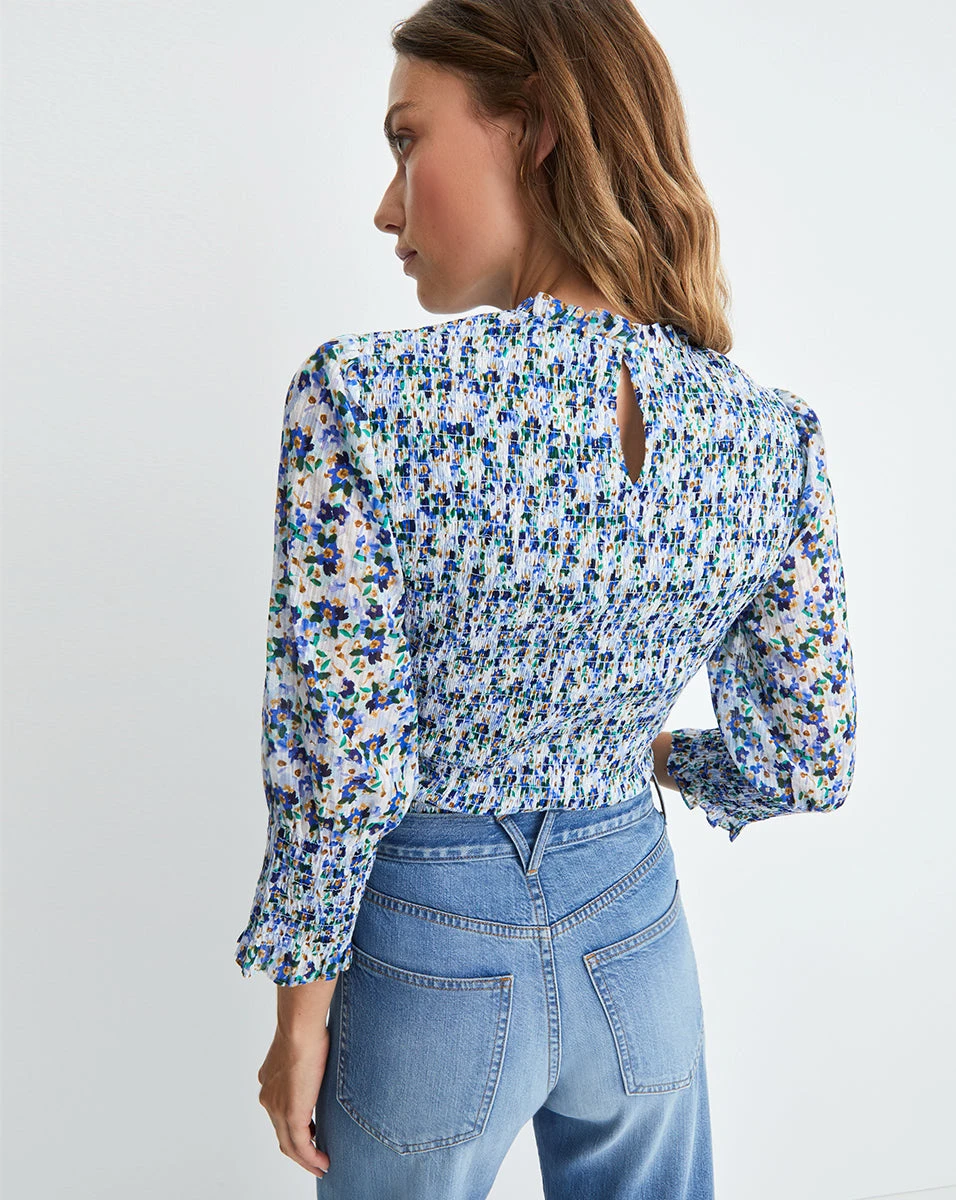 Veronica Beard Kali Smocked Top Veronica Beard Kali Smocked Top