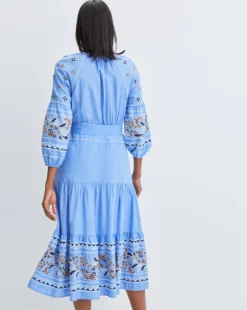 Veronica Beard Freyja Embellished Linen Dress 3 Veronica Beard Freyja Embellished Linen Dress