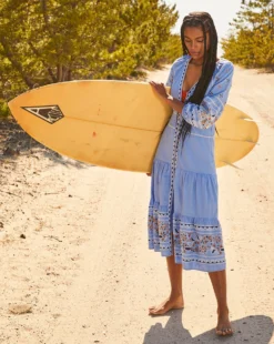 Veronica Beard Freyja Embellished Linen Dress 6 Veronica Beard Freyja Embellished Linen Dress