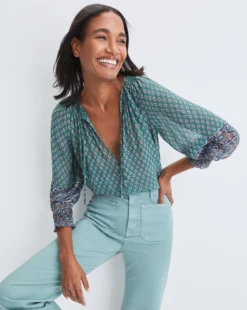 Veronica Beard Amato Printed Top