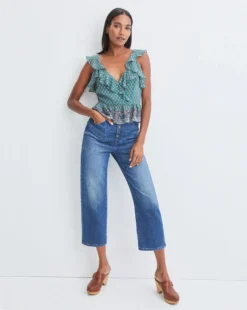 Veronica Beard Randa Printed Top 4 Veronica Beard Randa Printed Top