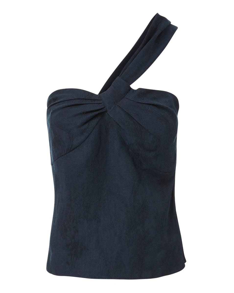 Veronica Beard Belinda One-Shoulder Jacquard Top Clothing Veronica Beard Belinda One-Shoulder Jacquard Top Clothing