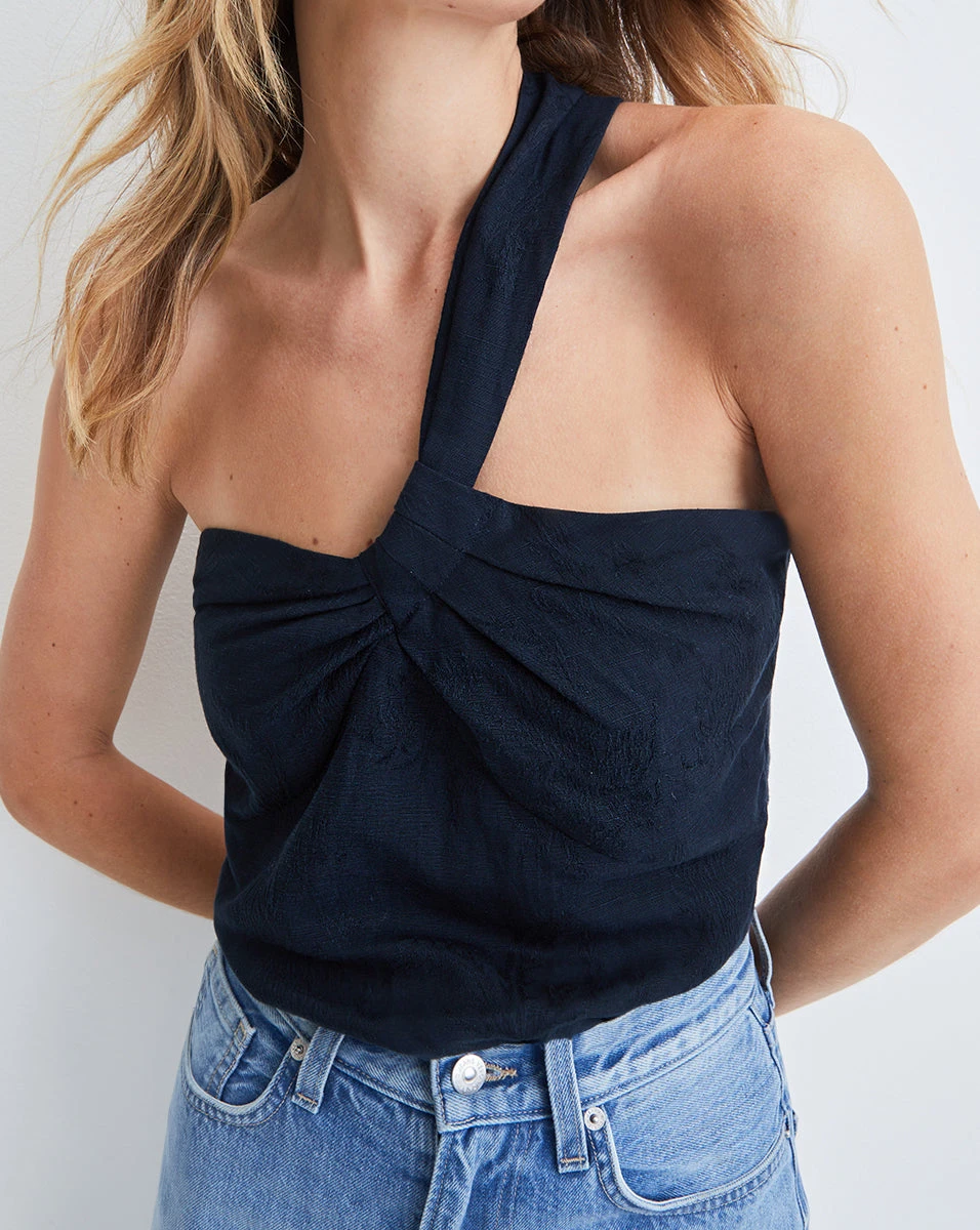 Veronica Beard Belinda One-Shoulder Jacquard Top Clothing Veronica Beard Belinda One-Shoulder Jacquard Top Clothing