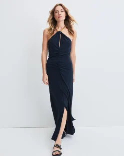 Veronica Beard Reze Chain-Link Halter Dress