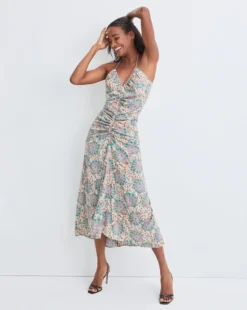 Veronica Beard Aldana Medallion-Floral Dress