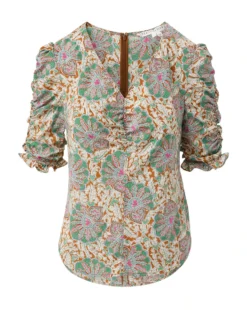 Veronica Beard Clothing Henrieta Medallion-Floral Top 6 Veronica Beard Clothing Henrieta Medallion-Floral Top
