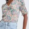 Veronica Beard Clothing Henrieta Medallion-Floral Top 2 Veronica Beard Clothing Henrieta Medallion-Floral Top