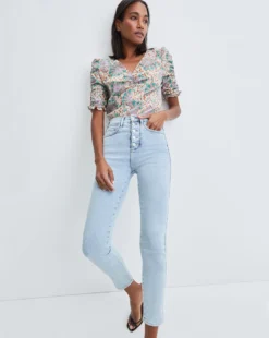 Veronica Beard Clothing Henrieta Medallion-Floral Top 4 Veronica Beard Clothing Henrieta Medallion-Floral Top