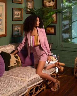 Veronica Beard Aaliyah Stretch-Linen Dickey Jacket