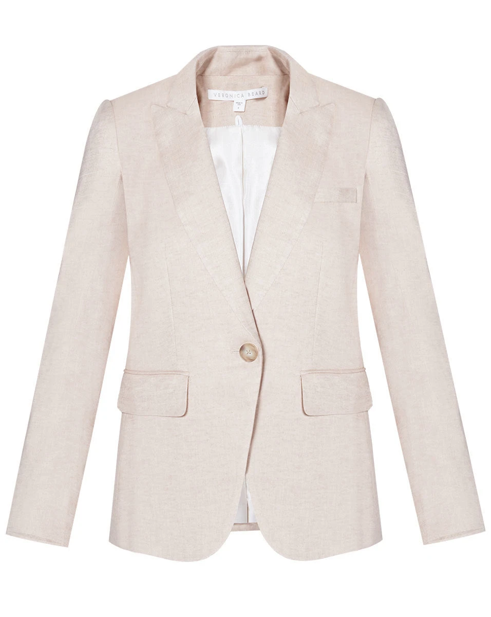 Veronica Beard Cutaway Linen Dickey Jacket Veronica Beard Cutaway Linen Dickey Jacket