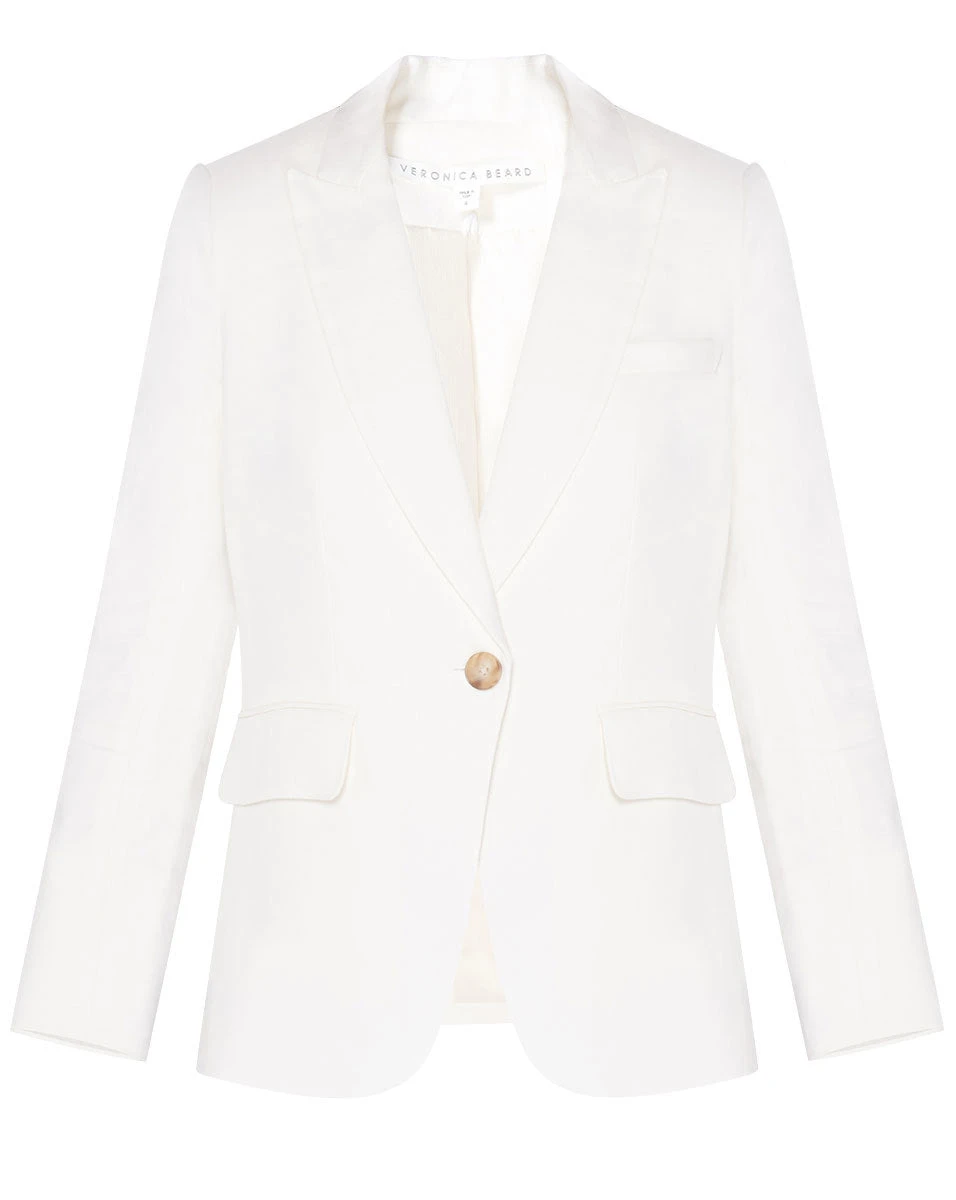 Veronica Beard Cutaway Linen Dickey Jacket Veronica Beard Cutaway Linen Dickey Jacket