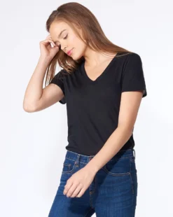 Veronica Beard Cindy V-Neck Tee Clothing