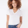 Veronica Beard Cindy V-Neck Tee Clothing