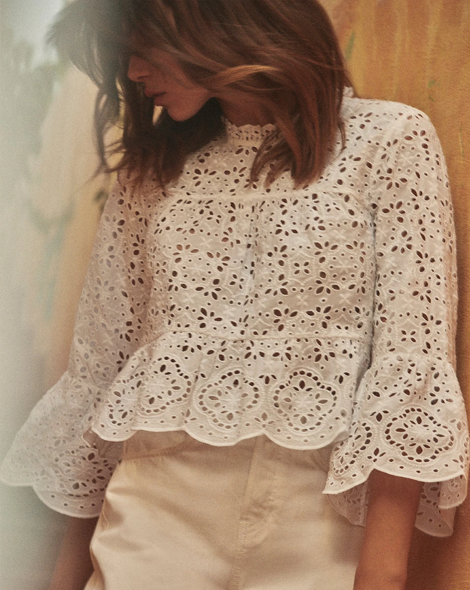 Veronica Beard Emmalyn Eyelet Top New Arrivals Veronica Beard Emmalyn Eyelet Top New Arrivals