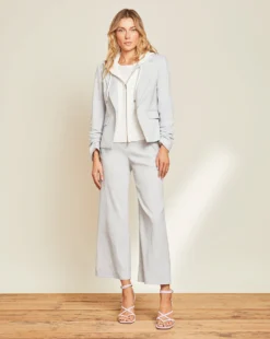 Veronica Beard Jeanne Stretch-Linen Pant Clothing