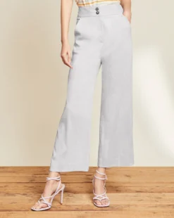 Veronica Beard Jeanne Stretch-Linen Pant Clothing