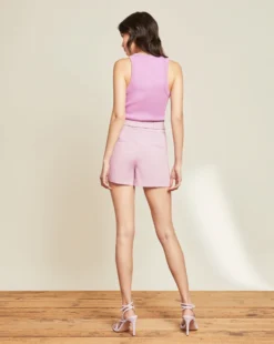 Veronica Beard Pine Stretch-Linen Short Best Sellers