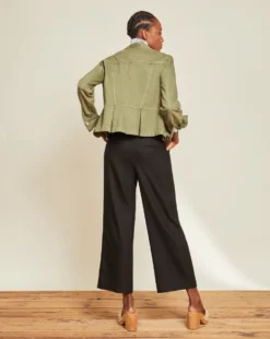 Veronica Beard Jayla Peplum Denim Jacket Clothing