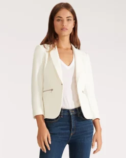 Veronica Beard Clothing Scuba Schoolboy Dickey Jacket