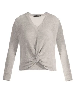 Veronica Beard Soren Twist-Front Sweater