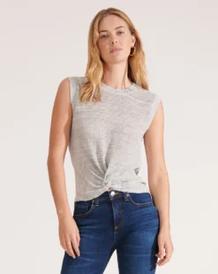 Veronica Beard Clothing Kellen Twist-Front Sweater