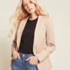 Veronica Beard Cutaway Linen Dickey Jacket