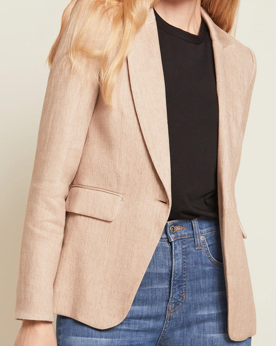 Veronica Beard Cutaway Linen Dickey Jacket Veronica Beard Cutaway Linen Dickey Jacket
