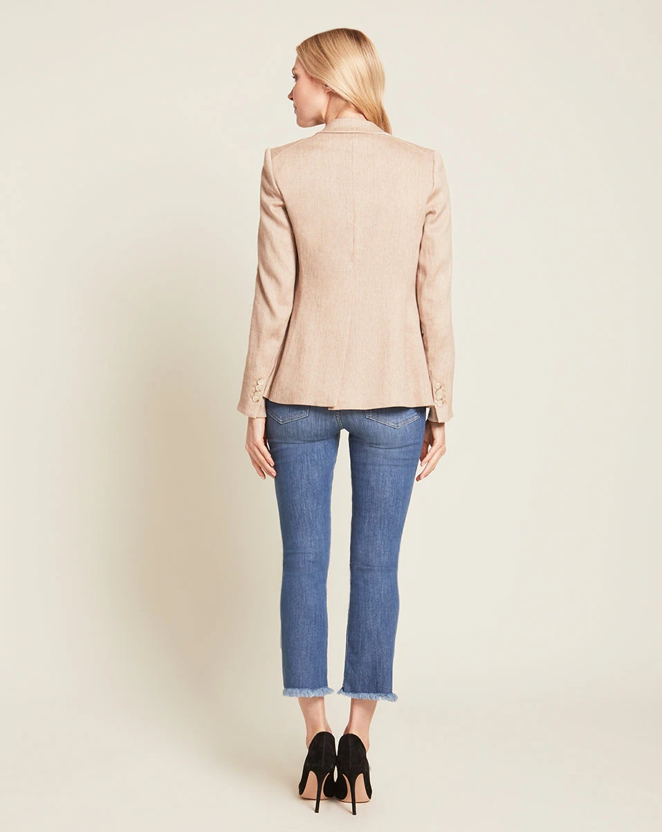Veronica Beard Cutaway Linen Dickey Jacket Veronica Beard Cutaway Linen Dickey Jacket
