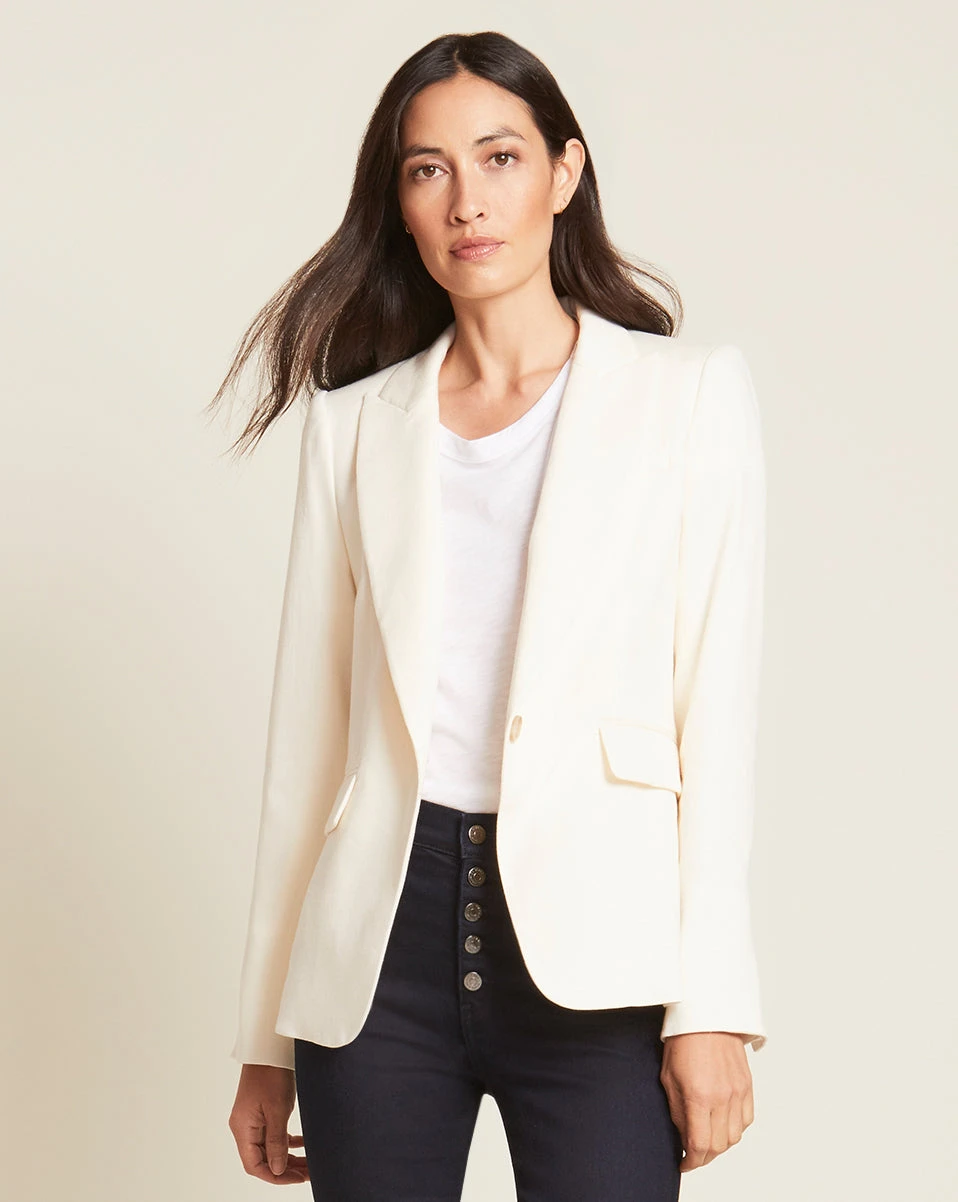 Veronica Beard Cutaway Linen Dickey Jacket Veronica Beard Cutaway Linen Dickey Jacket