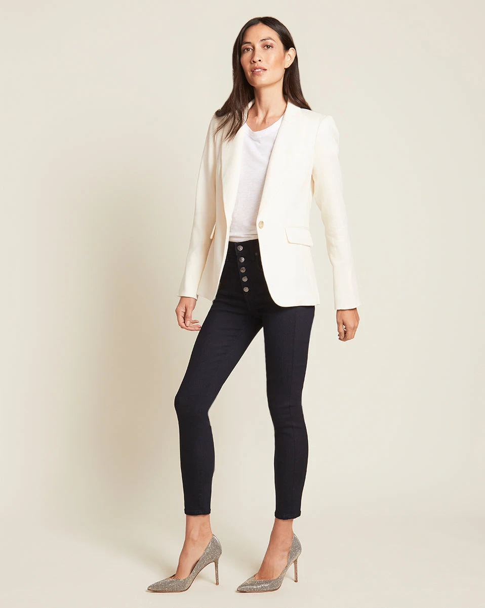 Veronica Beard Cutaway Linen Dickey Jacket Veronica Beard Cutaway Linen Dickey Jacket